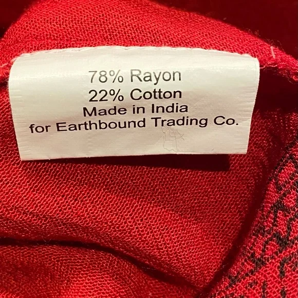 Earthbound Trading Co Red Caftan Dress, size XL - Picture 5 of 10